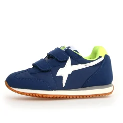 W6YZ Boy's Samoa Vl-J Casual Shoes - Azure / White / Yellow Fluo Outlet