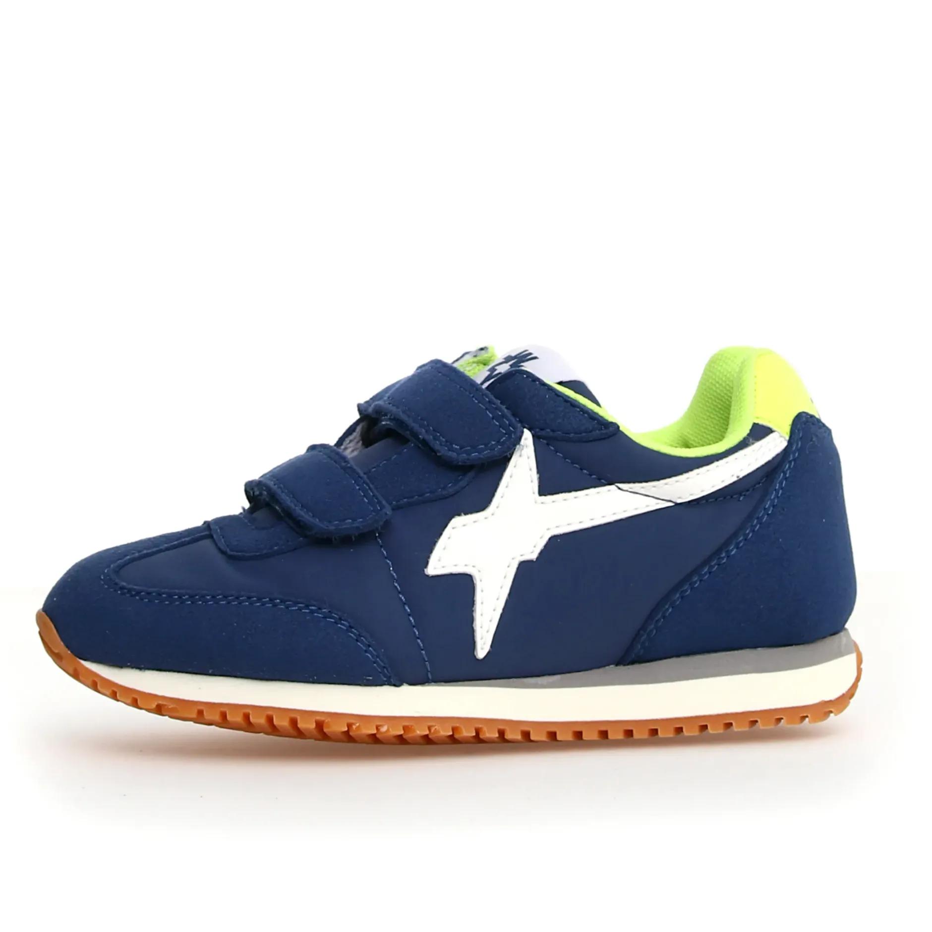 W6YZ Boy's Samoa Vl-J Casual Shoes - Azure / White / Yellow Fluo Outlet