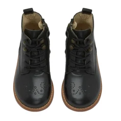Young Soles Girl's Buster Brogue Leather Boot - Black Discount